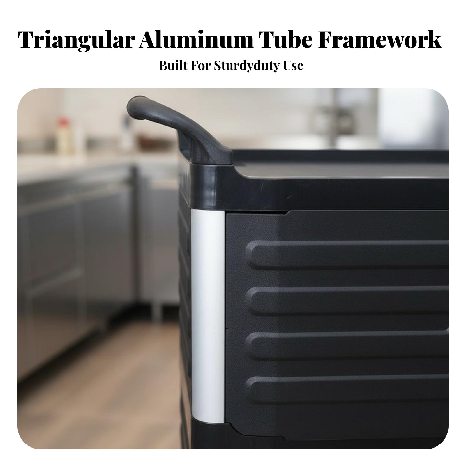 Home Bar Shelf - 3-Tier utility Cart with casters 3-Shelf