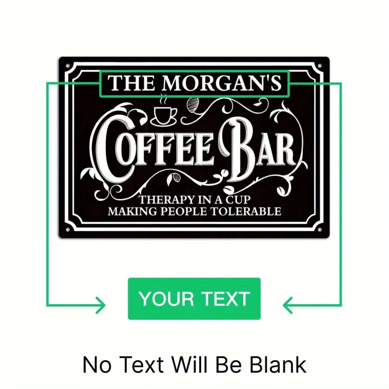 1PC Custom Text The Morgan's C - Home Bar And Kitchen のレビューと価格