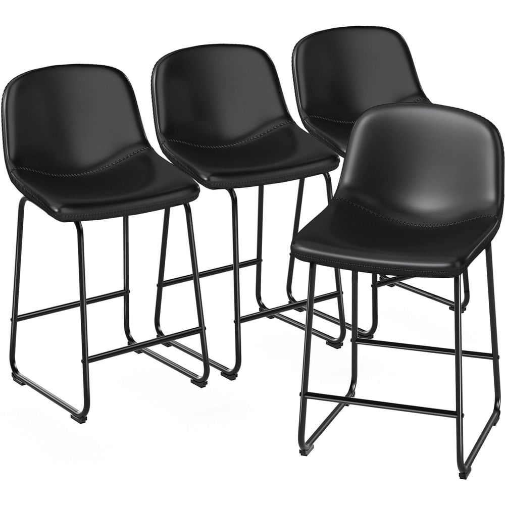 4-Piece Leather Dining Chairs  - Home Bar And Counter のレビューと価格