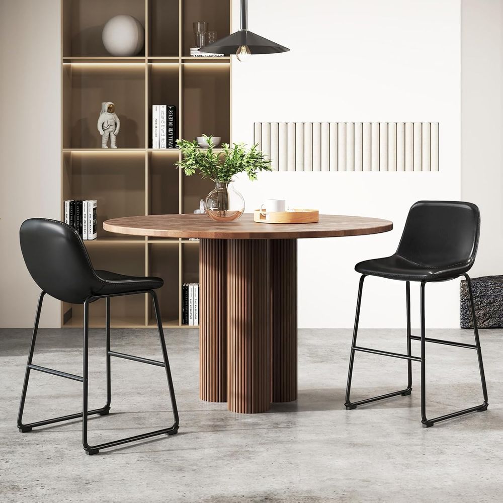 4-Piece Leather Dining Chairs  - Home Bar And Counter のレビューと価格
