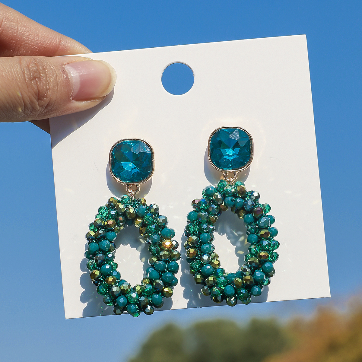 ZGMXR Rice bead earrings Circl - Old Fashioned Glass のレビューと価格