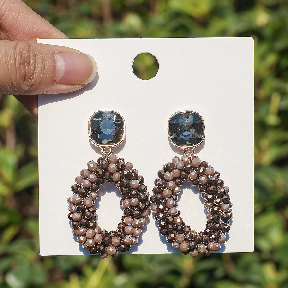 ZGMXR Rice bead earrings Circl - Old Fashioned Glass のレビューと価格