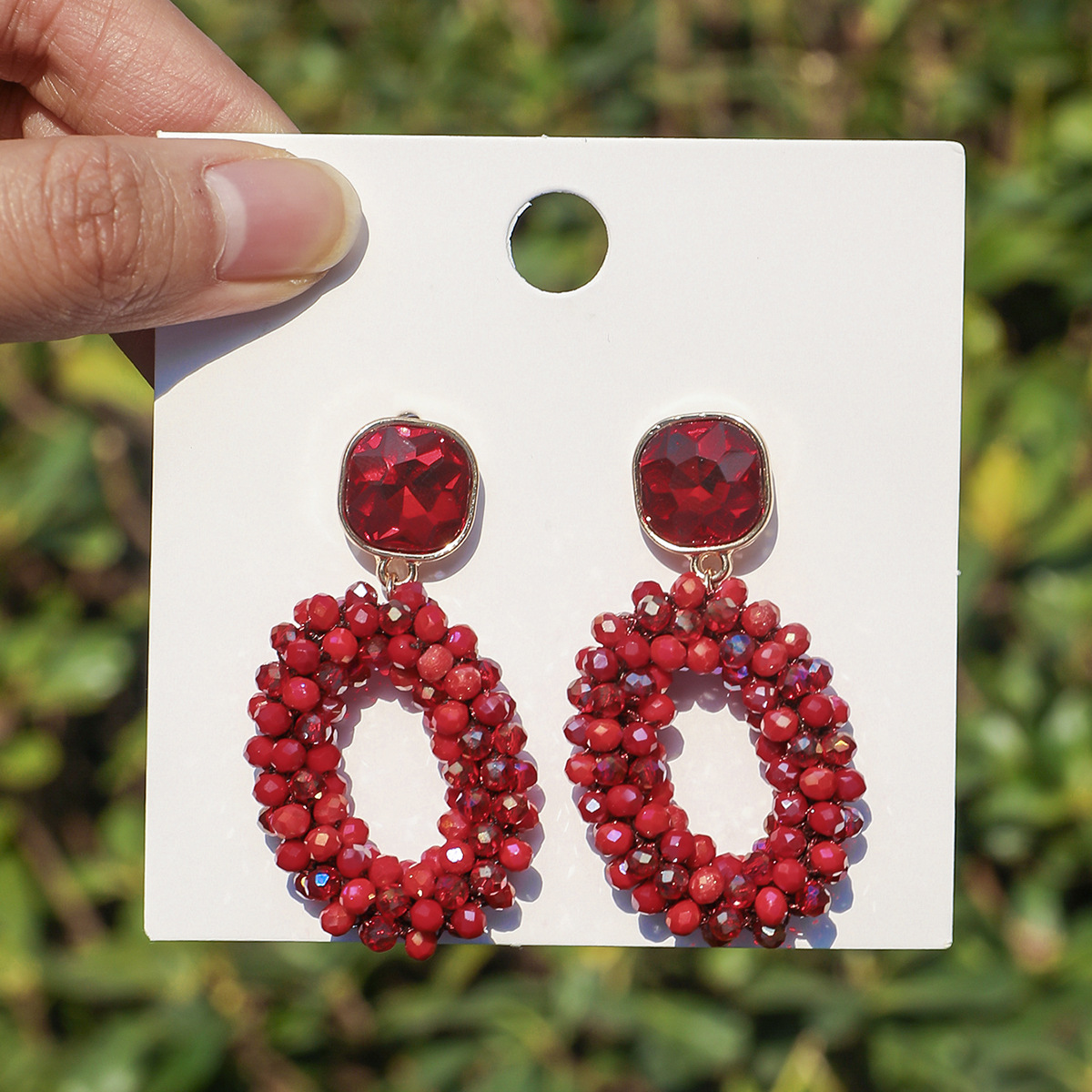 ZGMXR Rice bead earrings Circl - Old Fashioned Glass のレビューと価格