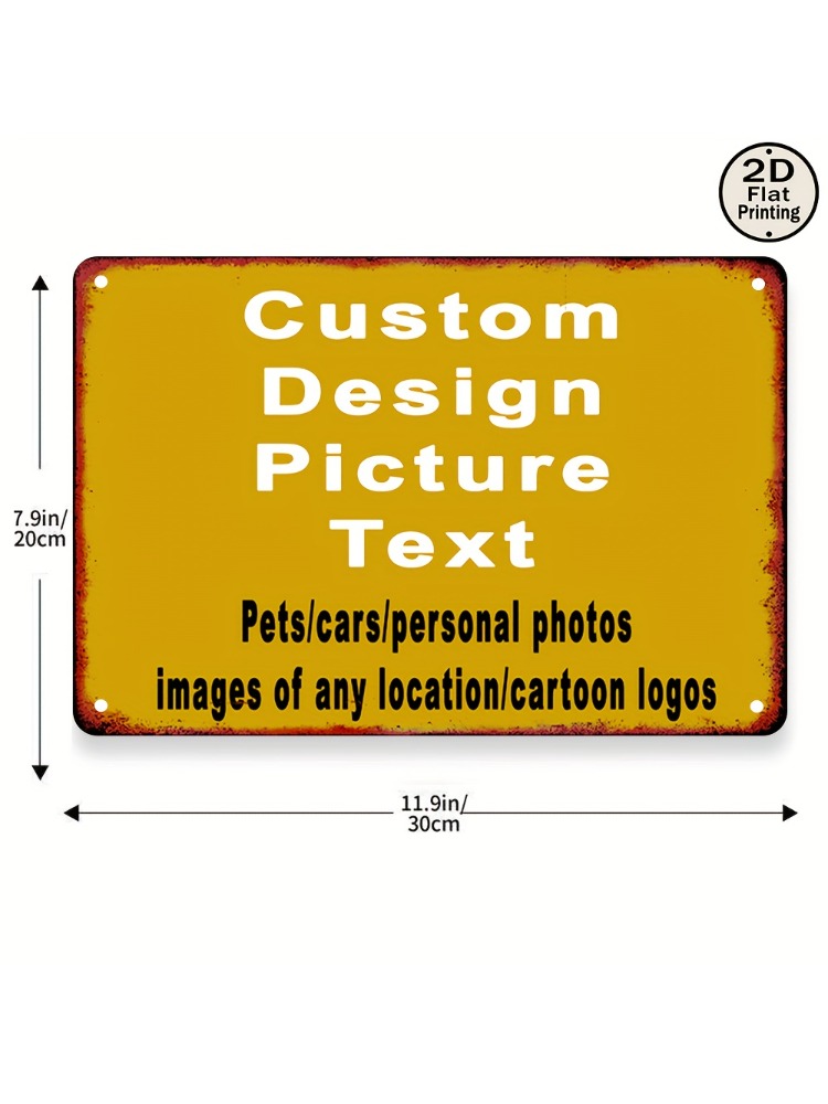 1PC Custom Photo Text 2D Iron  - Home Bar Signs のレビューと価格
