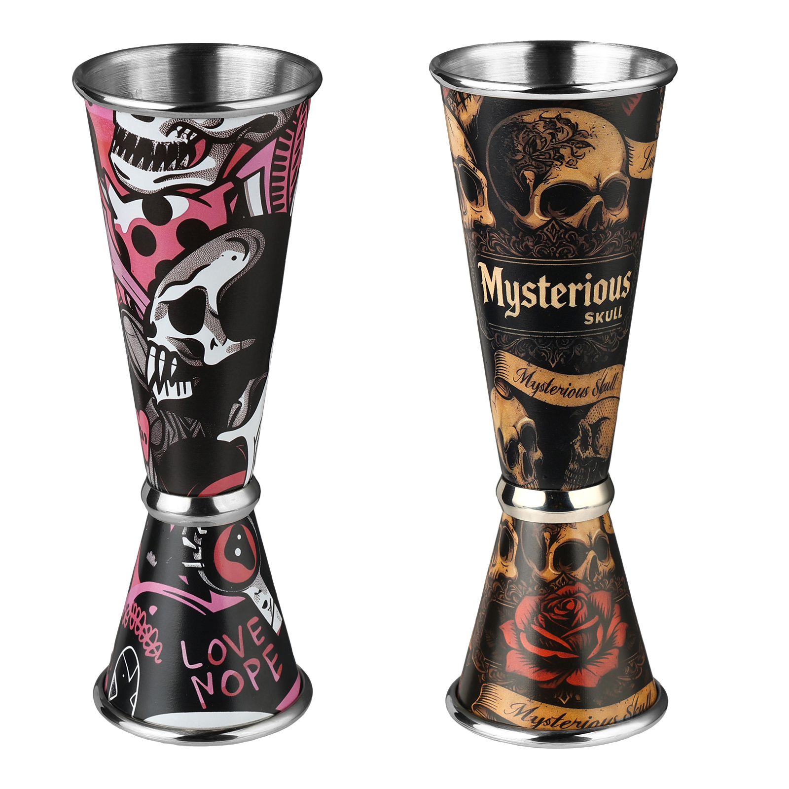 30/60ml Retro Skull Cocktail W - Bitters Bottle Set のレビューと価格