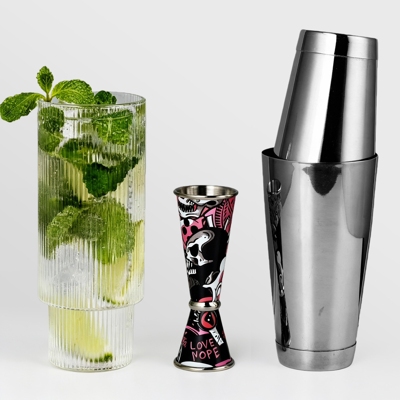 30/60ml Retro Skull Cocktail W - Bitters Bottle Set のレビューと価格