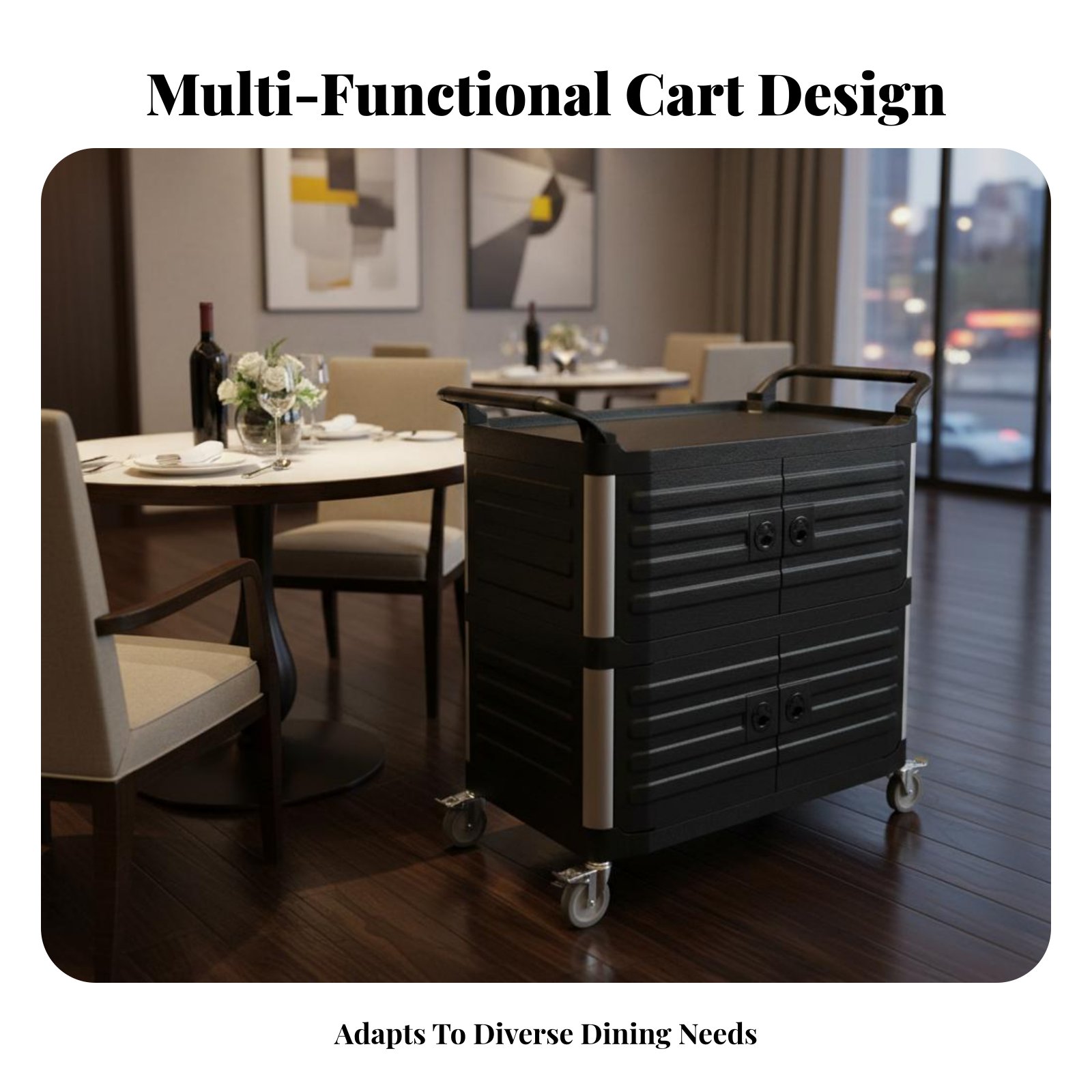 3-Tier utility Cart with caste - Home Bar Shelf のレビューと価格