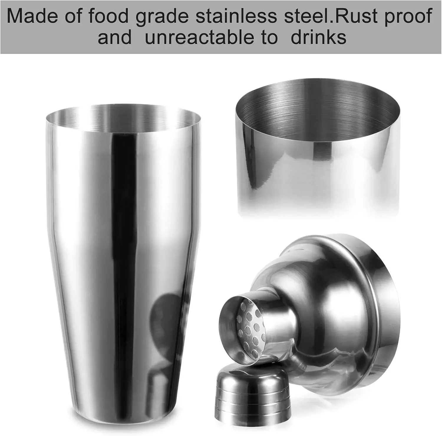 3/6pcs Cocktail Shaker Stainle - Boston Shaker Set のレビューと価格
