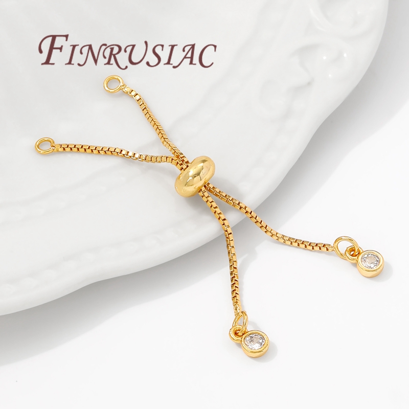 18K Gold Plated Box Chain Exte - Bar Cart Gold のレビューと価格