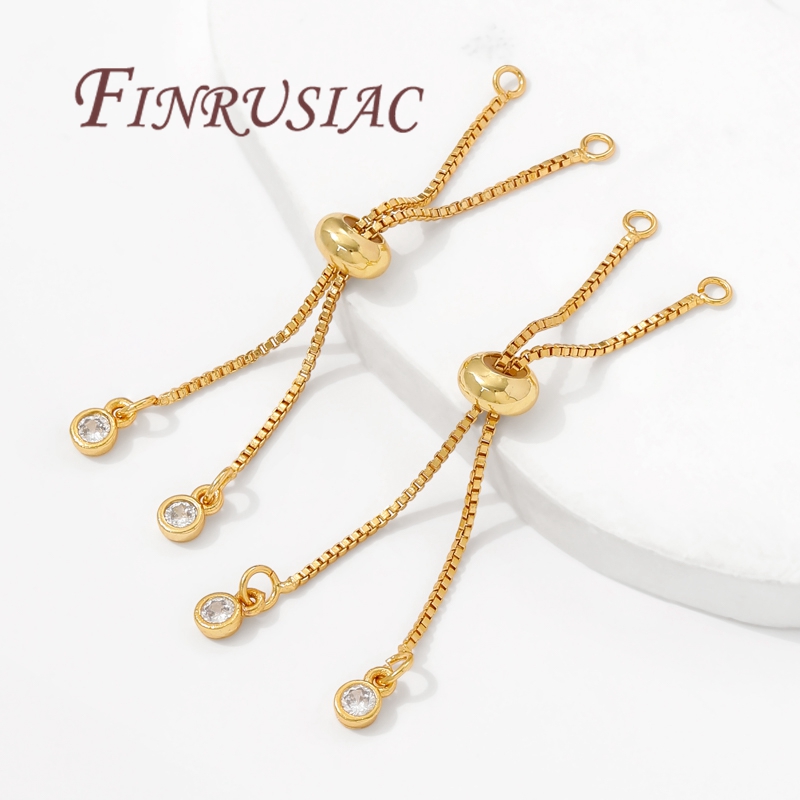 18K Gold Plated Box Chain Exte - Bar Cart Gold のレビューと価格