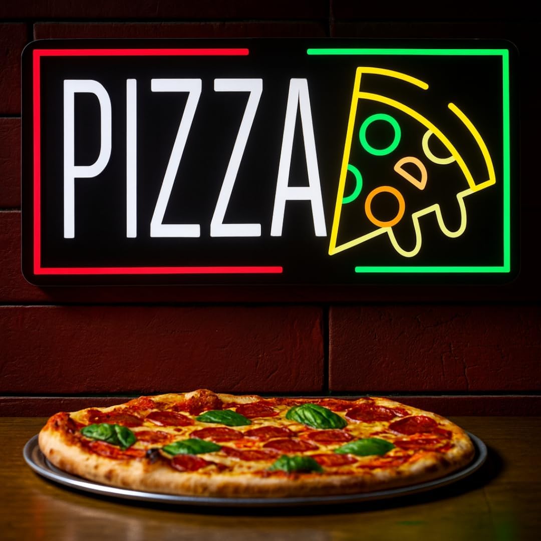 Pizza Neon Sign Business USB L - Home Bar Signs のレビューと価格