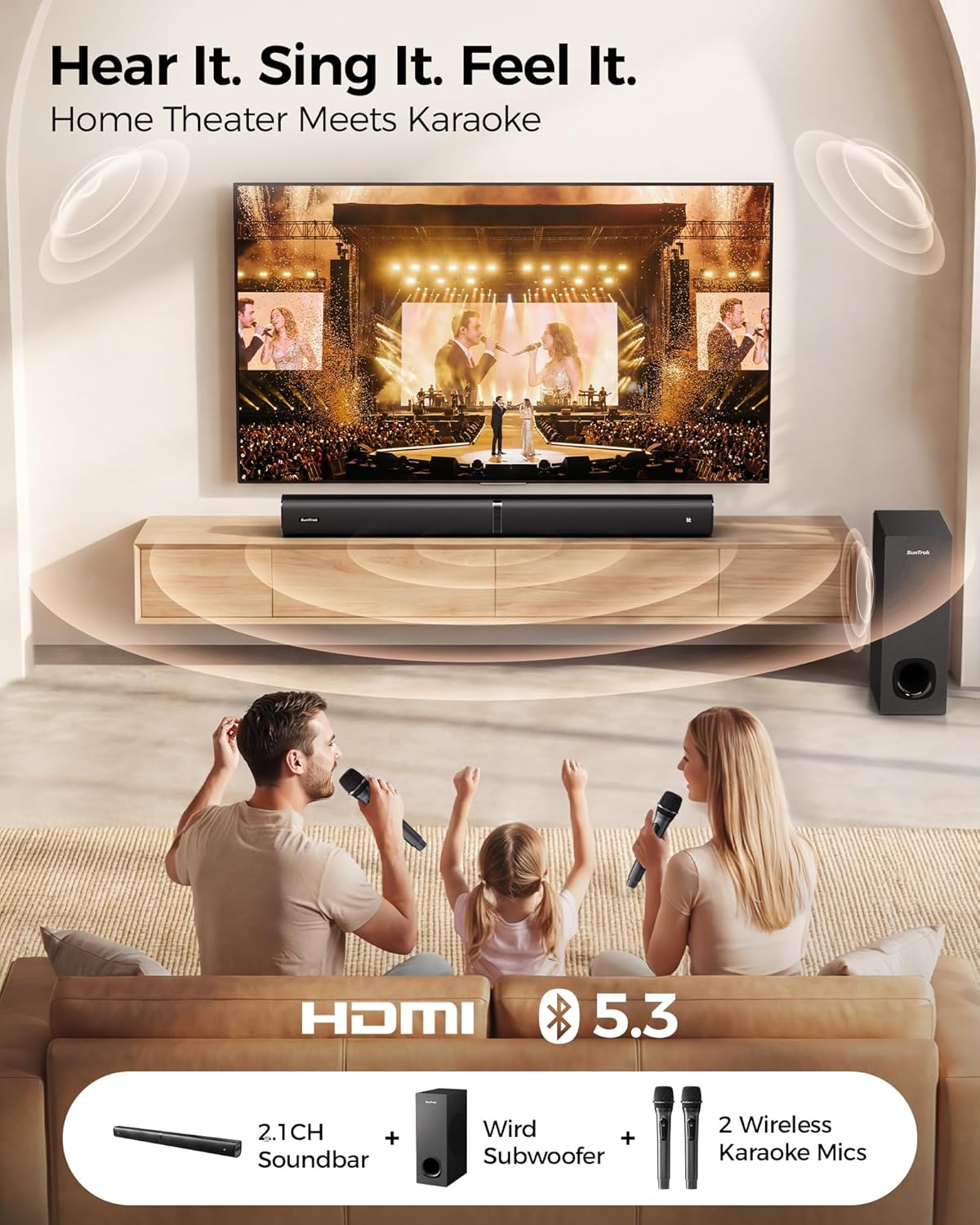 Soundbar with Subwoofer for TV - Home Bar And Theater のレビューと価格