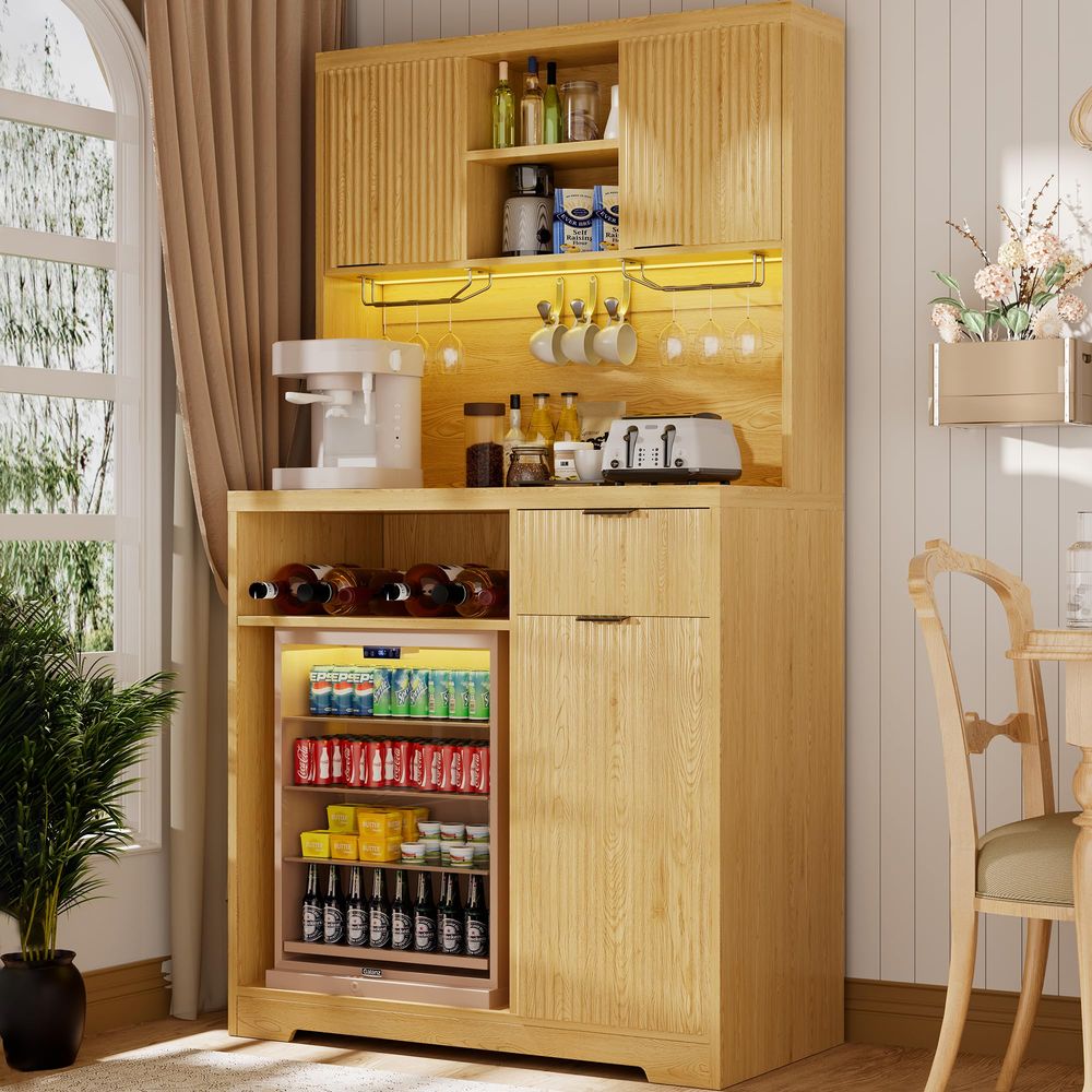 Coffee Bar Cabinet with Mini F - Home Bar And Fridge のレビューと価格