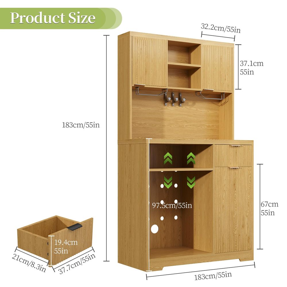 Coffee Bar Cabinet with Mini F - Home Bar And Fridge のレビューと価格