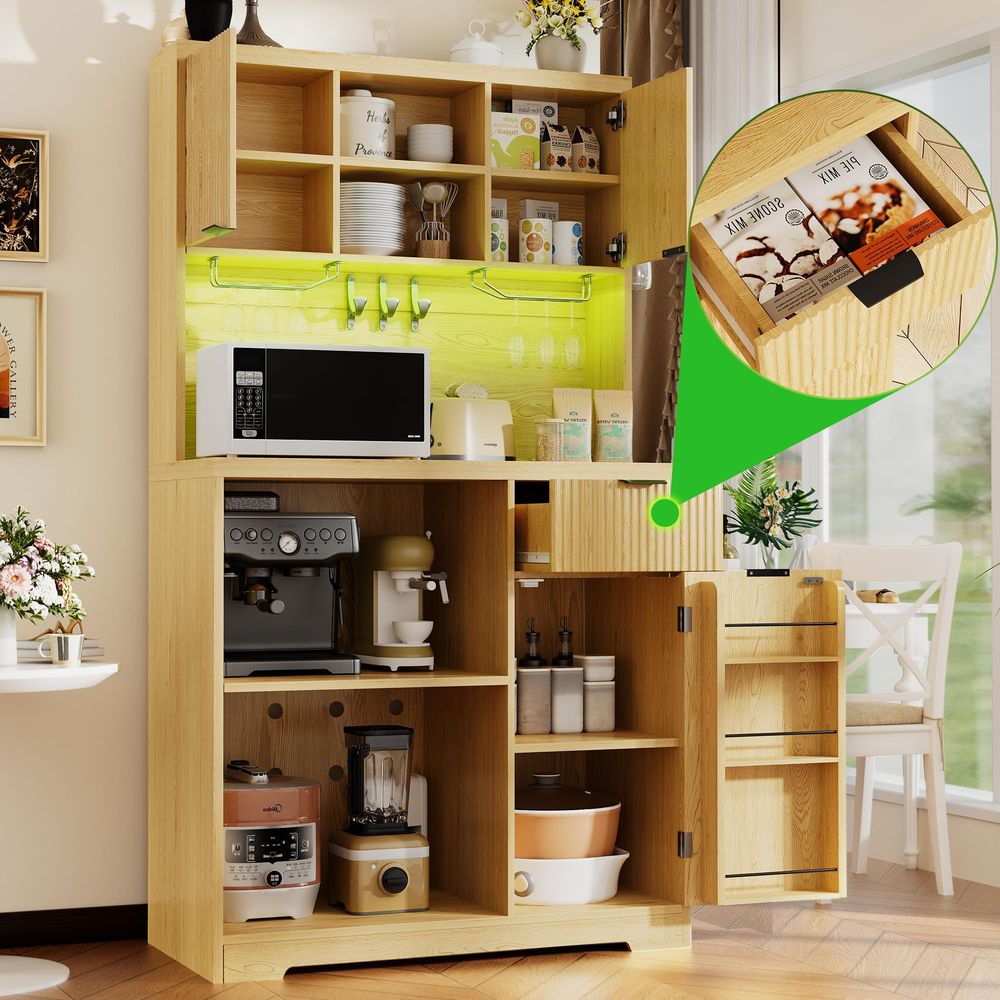 Coffee Bar Cabinet with Mini F - Home Bar And Fridge のレビューと価格