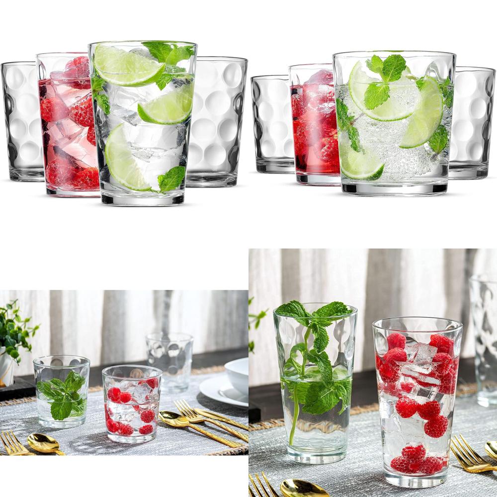 12-Piece Elegant Stackable Gla - Highball Glass Set のレビューと価格