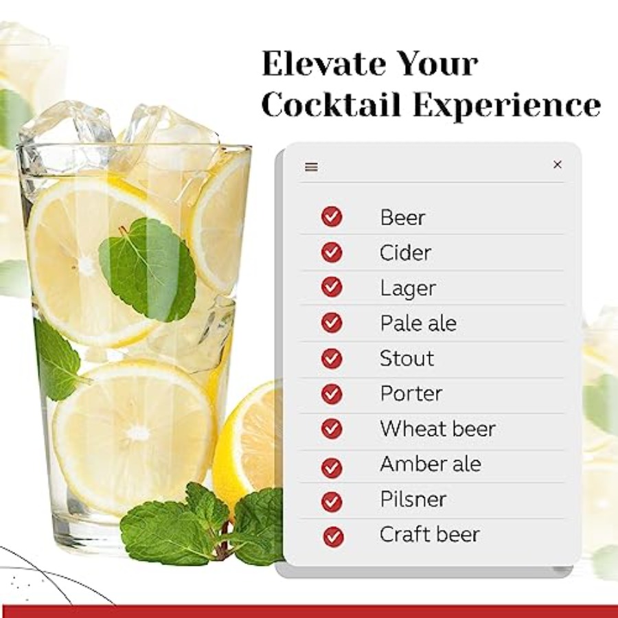 Bulk Classic Premium Beer Pint - Highball Glass Set のレビューと価格