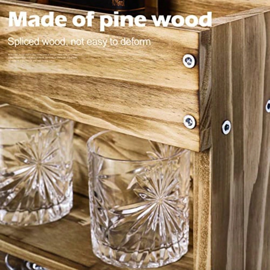 Wine Rack Wall Mounted WoodAlc - Home Bar Shelf のレビューと価格