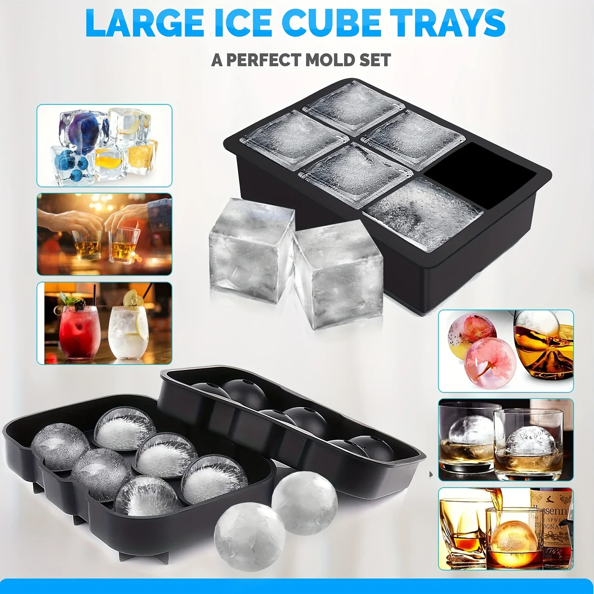 1pc 3D Rose Ice Cube Mold, Squ - Ice Mold Sphere のレビューと価格
