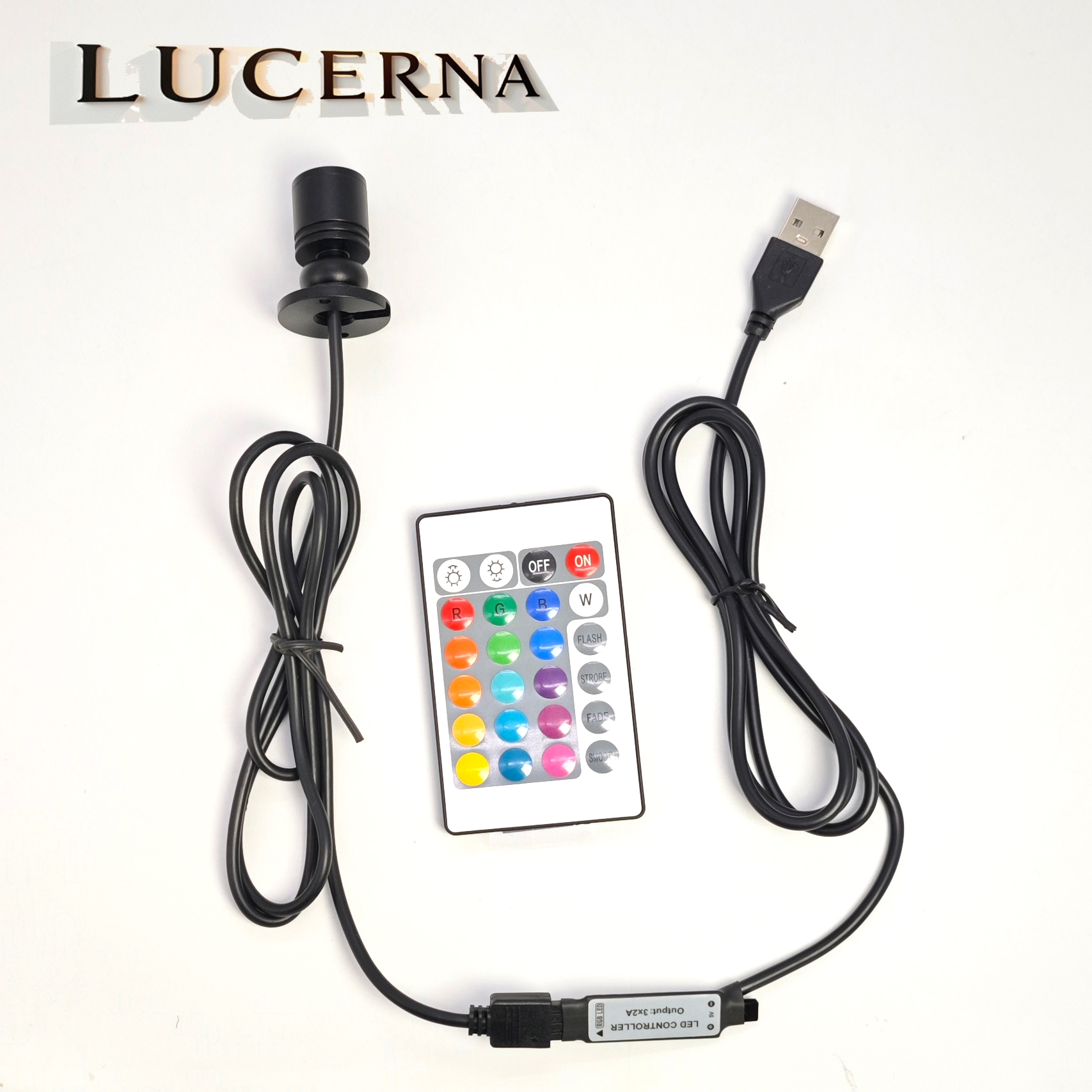 USB 5V RGB Mini LED Spotlight  - Home Bar And Counter のレビューと価格