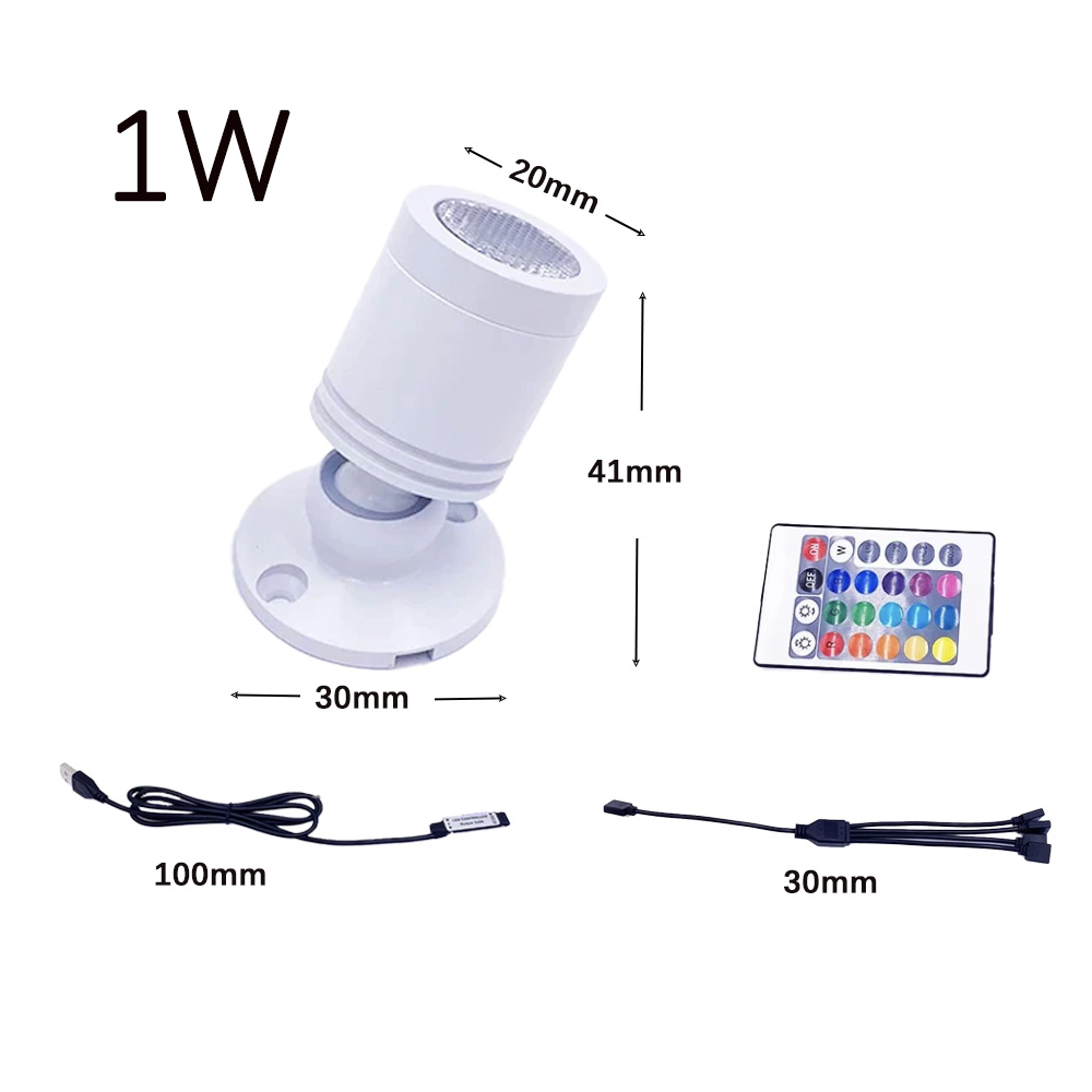 USB 5V RGB Mini LED Spotlight  - Home Bar And Counter のレビューと価格