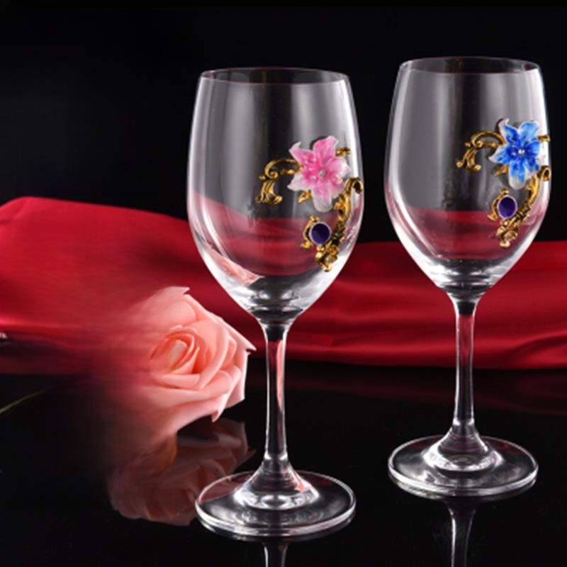 Elegant Enamel Red Wine Glasse - Highball Glass Set のレビューと価格