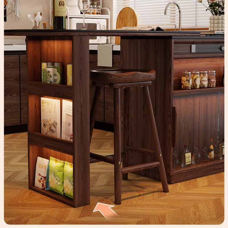 Solid Wood Curved Bar Stool Hi - Home Bar Seating のレビューと価格