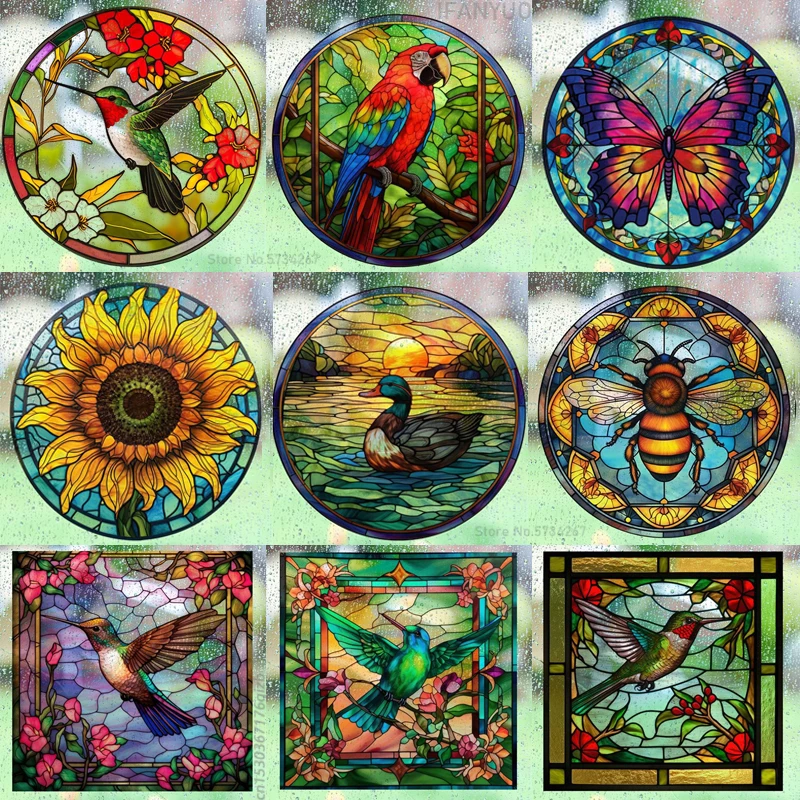 Retro Colorful Stained Humming - Old Fashioned Glass のレビューと価格