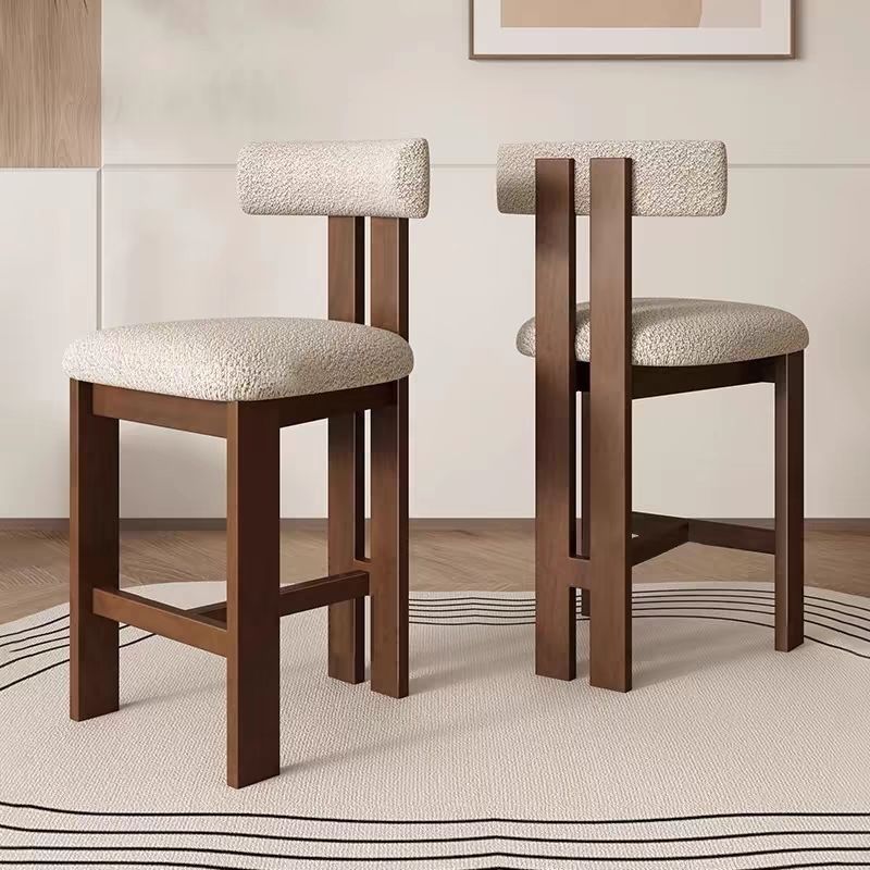 Nordic Bar Stool Solid Wood Hi - Home Bar Seating のレビューと価格