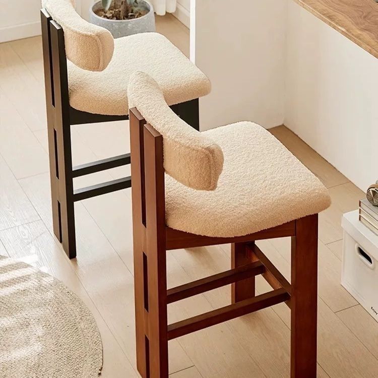 Nordic Bar Stool Solid Wood Hi - Home Bar Seating のレビューと価格