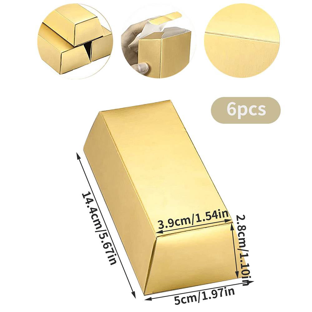 6Pcs Gold Bars Fake Bar Gift B - Bar Cart Gold のレビューと価格