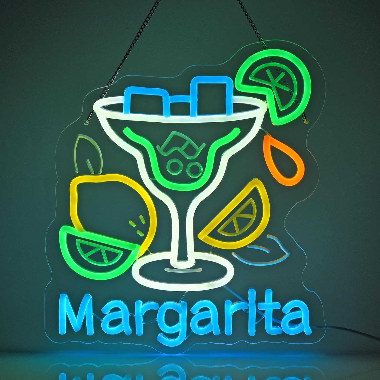 Margarita Neon Sign Wall Art D - Home Bar Signs のレビューと価格