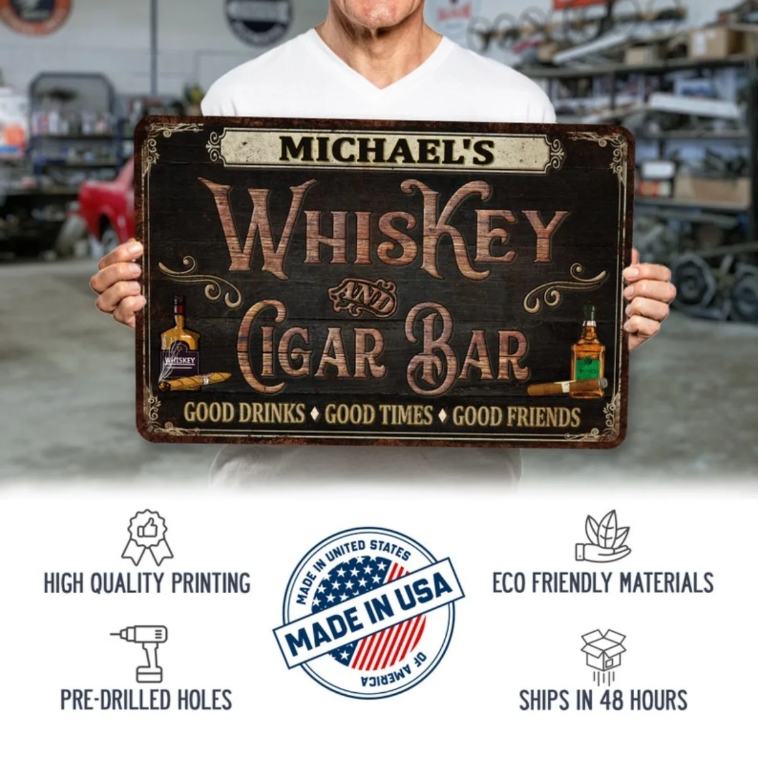 Custom Personalized Vintage Wh - Home Bar Signs のレビューと価格