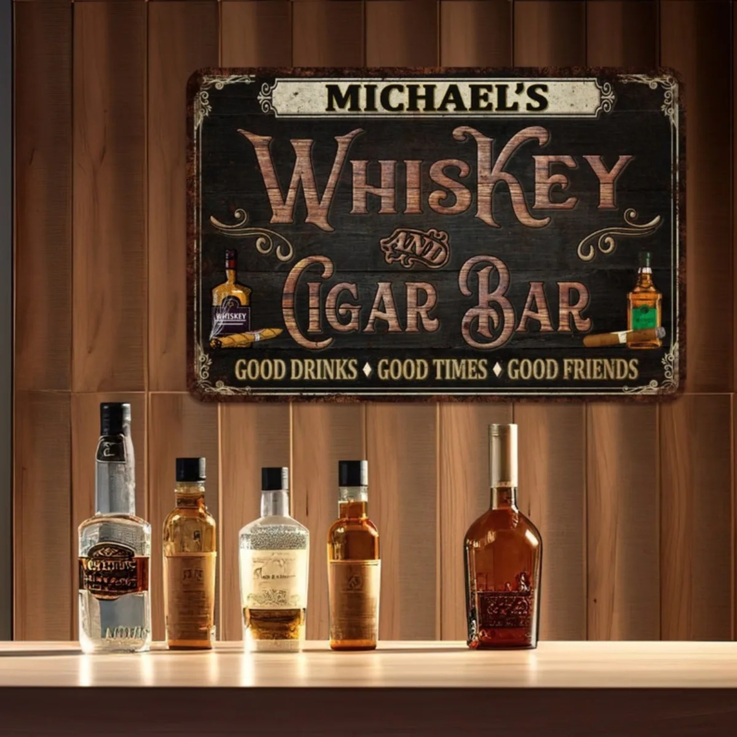 Custom Personalized Vintage Wh - Home Bar Signs のレビューと価格