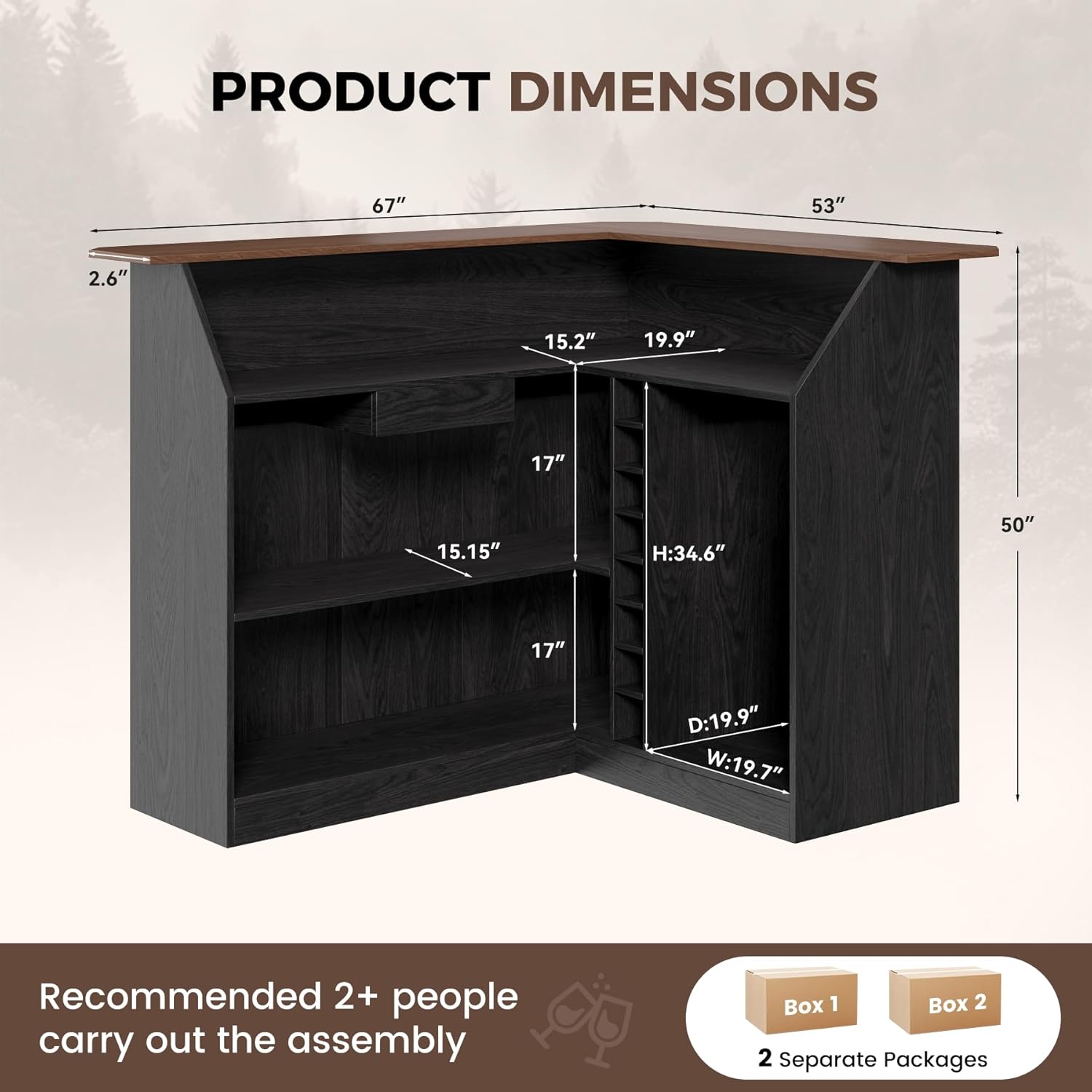 L Shaped Home Bar Unit With Fr - Home Bar And Fridge のレビューと価格
