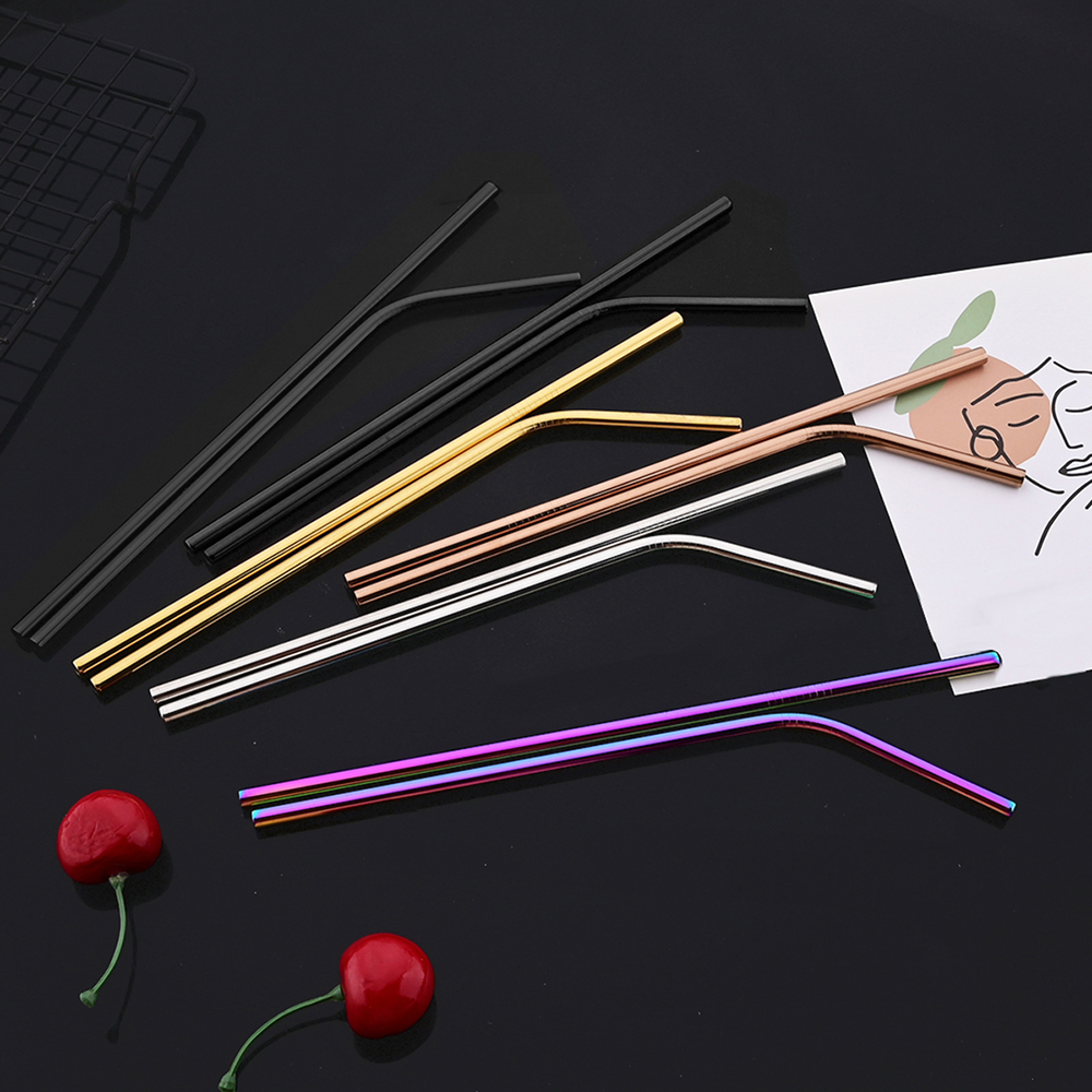 14Pcs Reusable Rose Gold Straw - Home Bar Shelf のレビューと価格