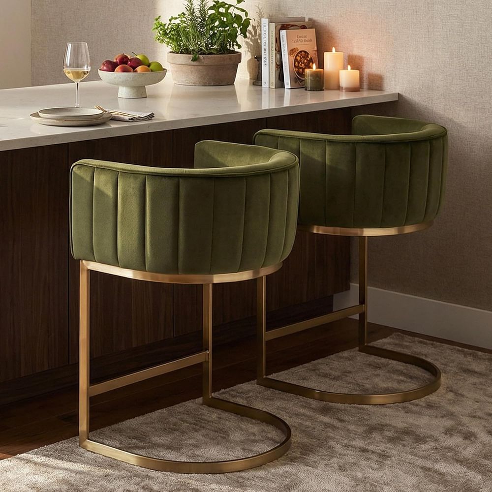 24 Velvet Upholstered Counter  - Home Bar And Counter のレビューと価格
