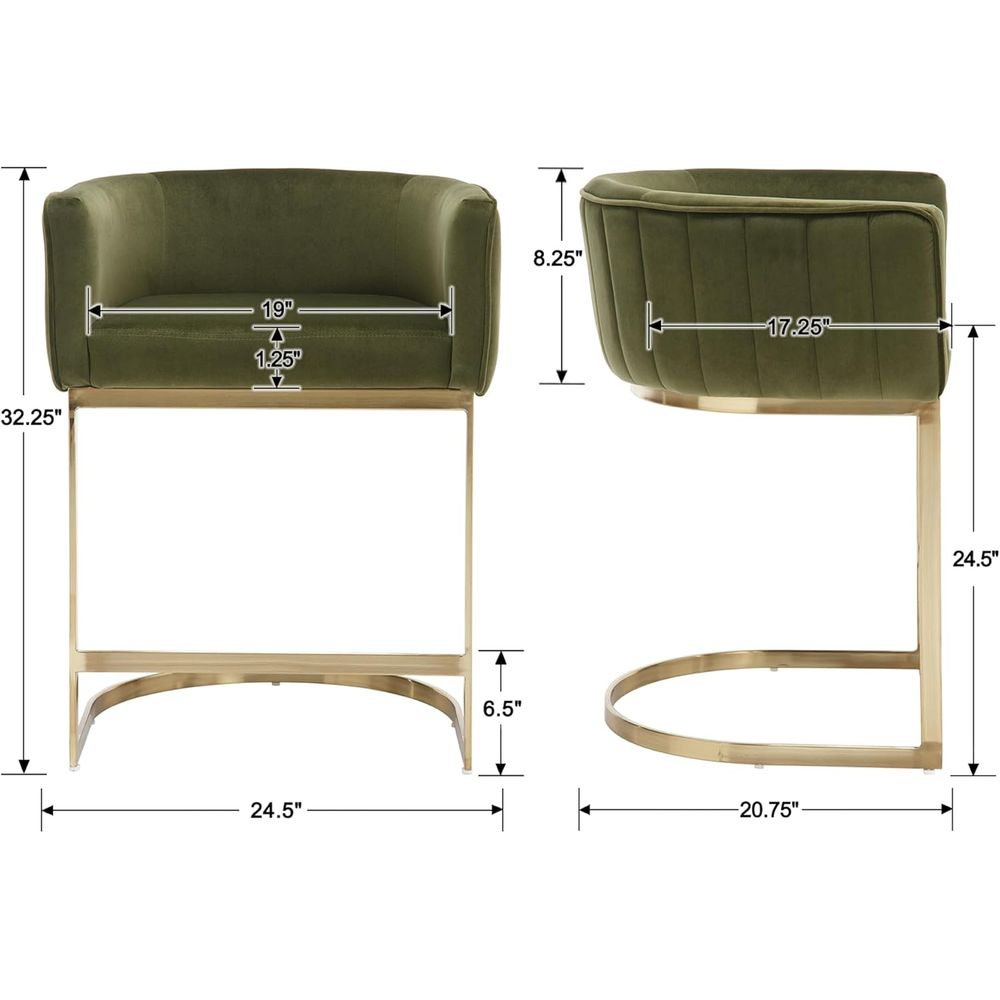 24 Velvet Upholstered Counter  - Home Bar And Counter のレビューと価格