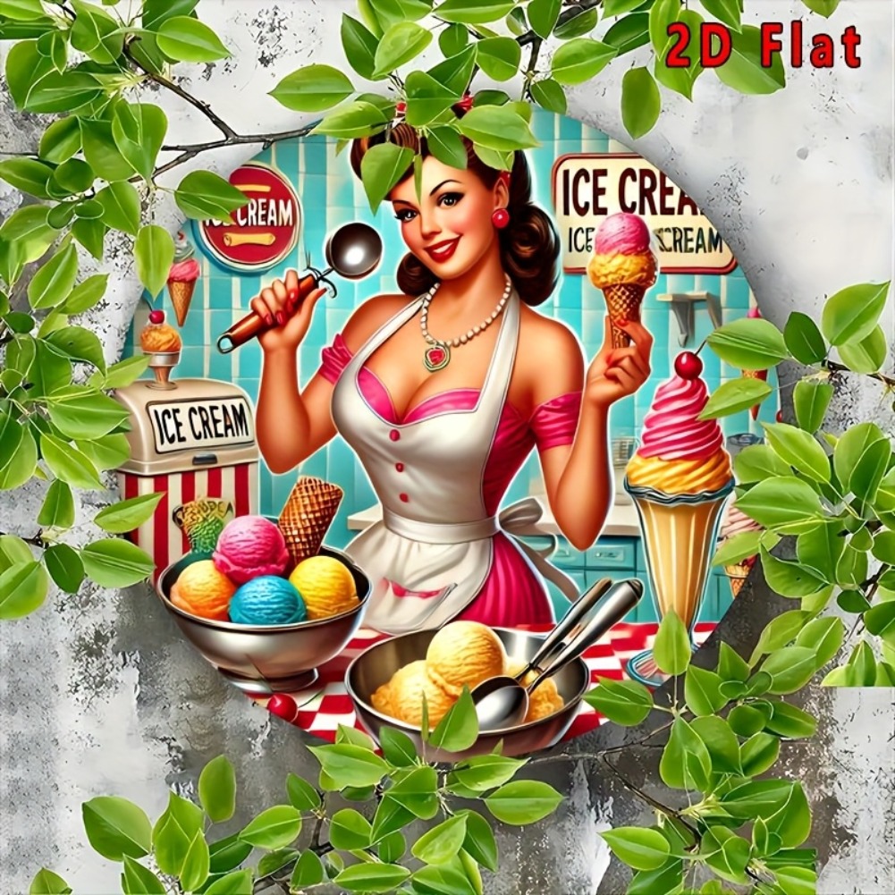 2D Flat 1pc, Round Ice Cream S - Home Bar And Kitchen のレビューと価格