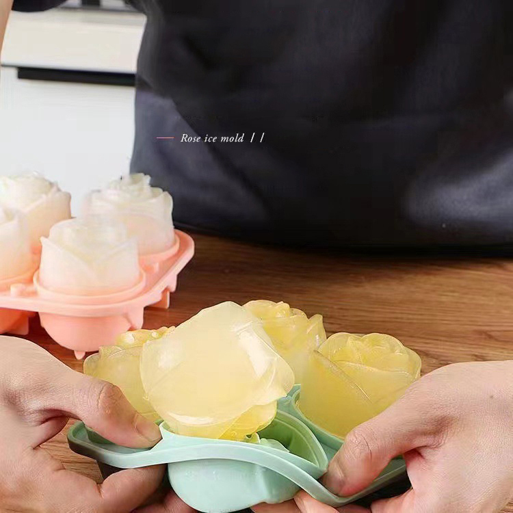 3D Rose Ice Molds 4 Holes Ice  - Ice Mold Sphere のレビューと価格