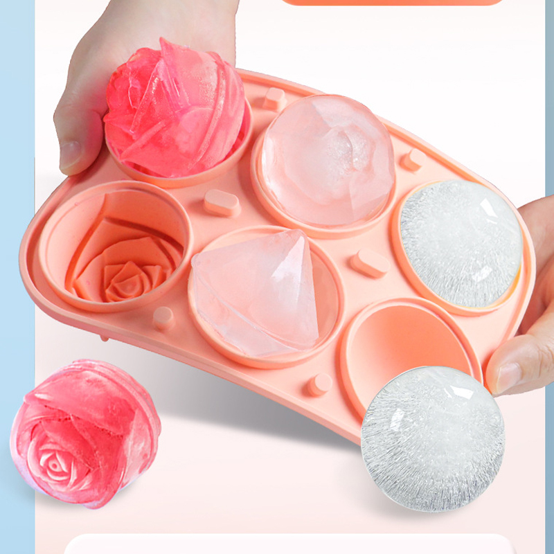 3D Rose Diamond Round Ice Cube - Ice Mold Sphere のレビューと価格