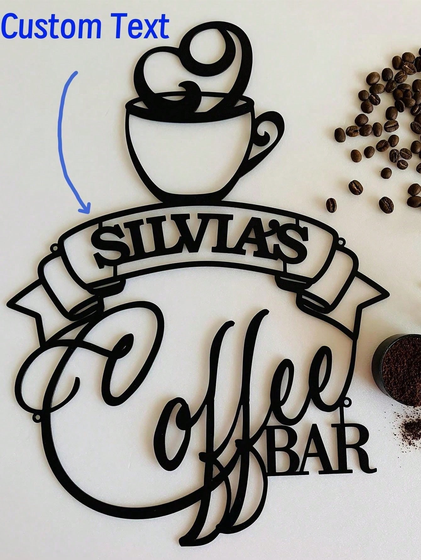 Metal Bar Sign Custom Name Cof - Home Bar And Coffee のレビューと価格