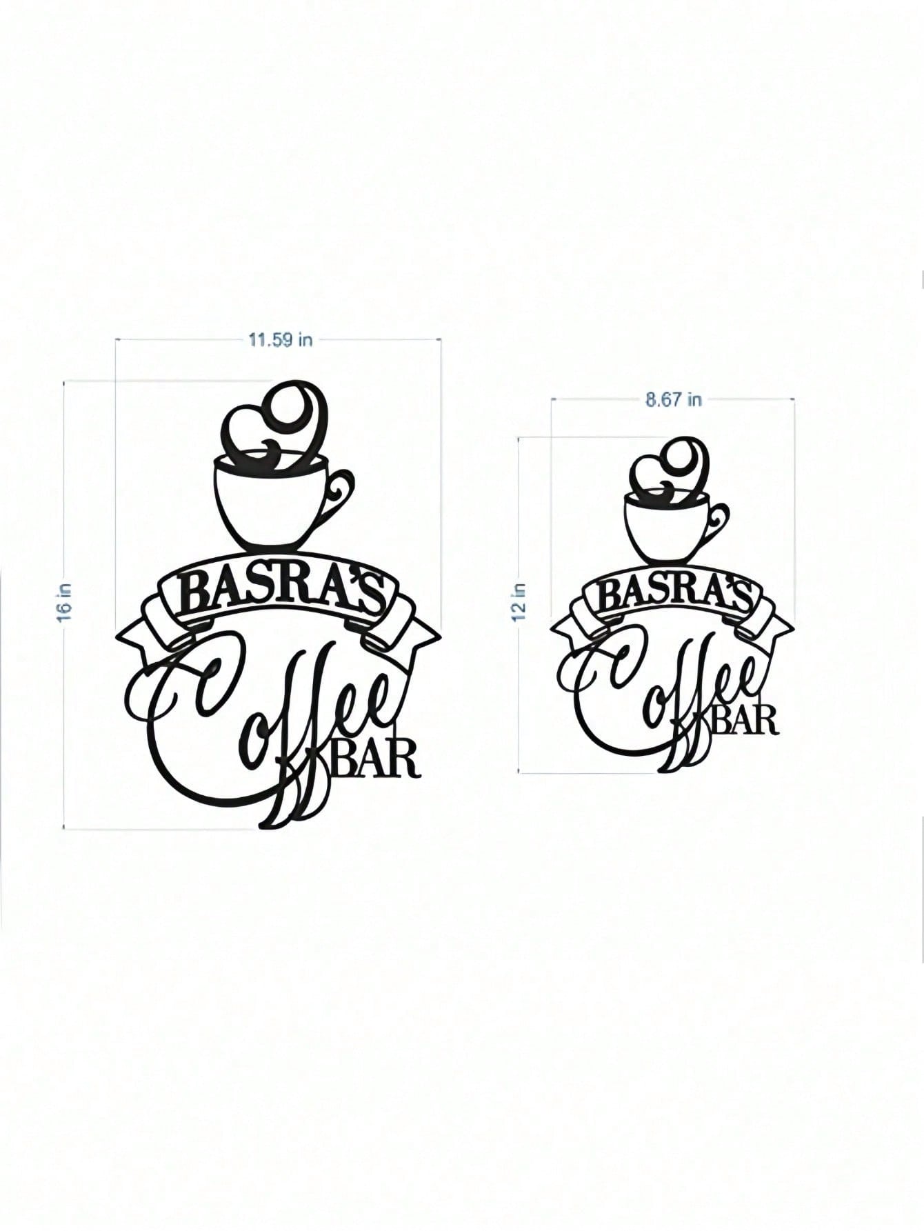 Metal Bar Sign Custom Name Cof - Home Bar And Coffee のレビューと価格