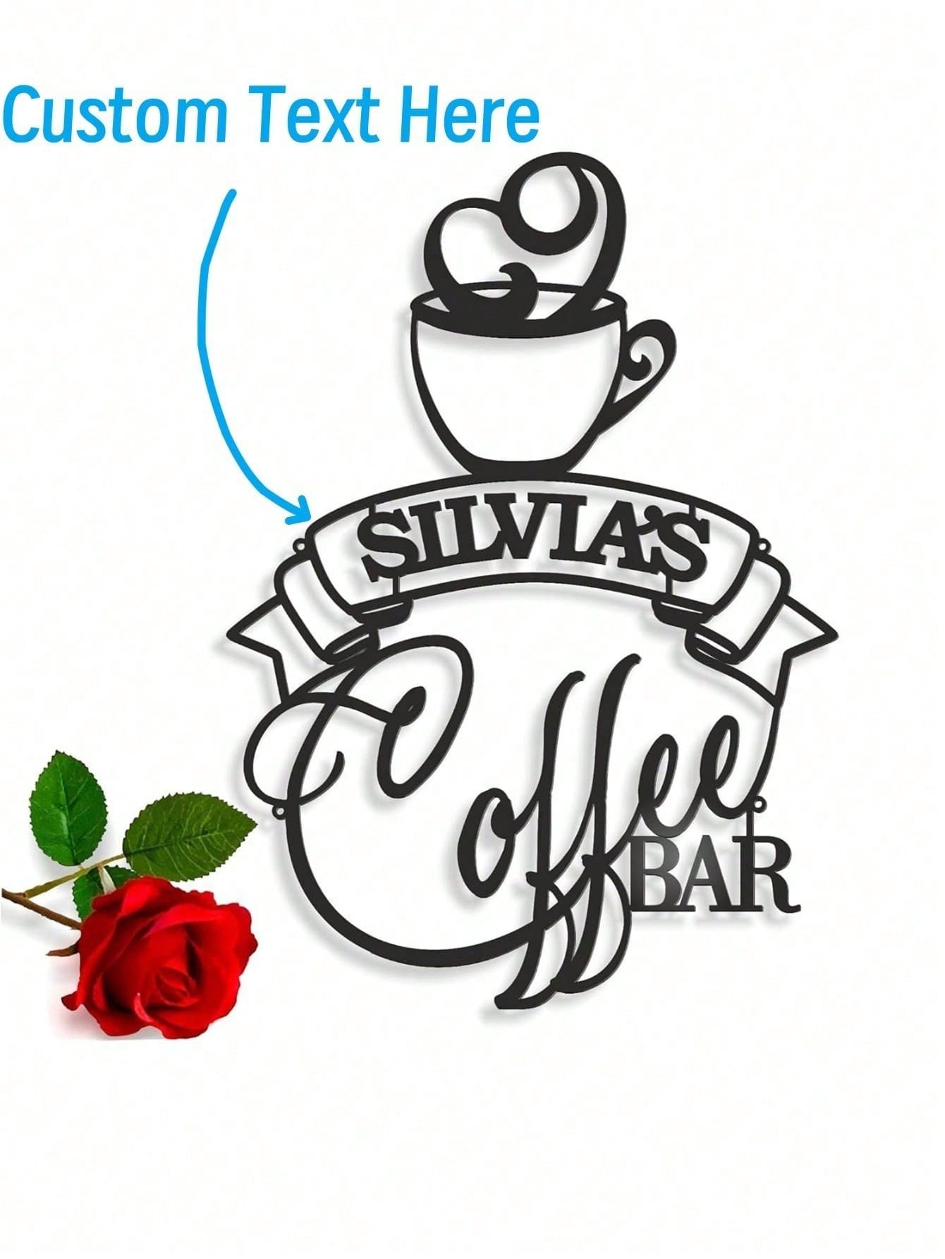 Metal Bar Sign Custom Name Cof - Home Bar And Coffee のレビューと価格
