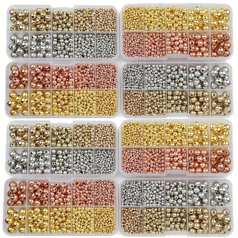 950PCS CCB 3/4/6/8/10MM Gold S - Bar Cart Gold のレビューと価格