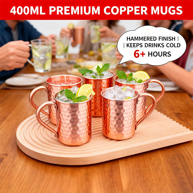 New 100% Copper Cups Pure Soli - Mule Copper Mug のレビューと価格