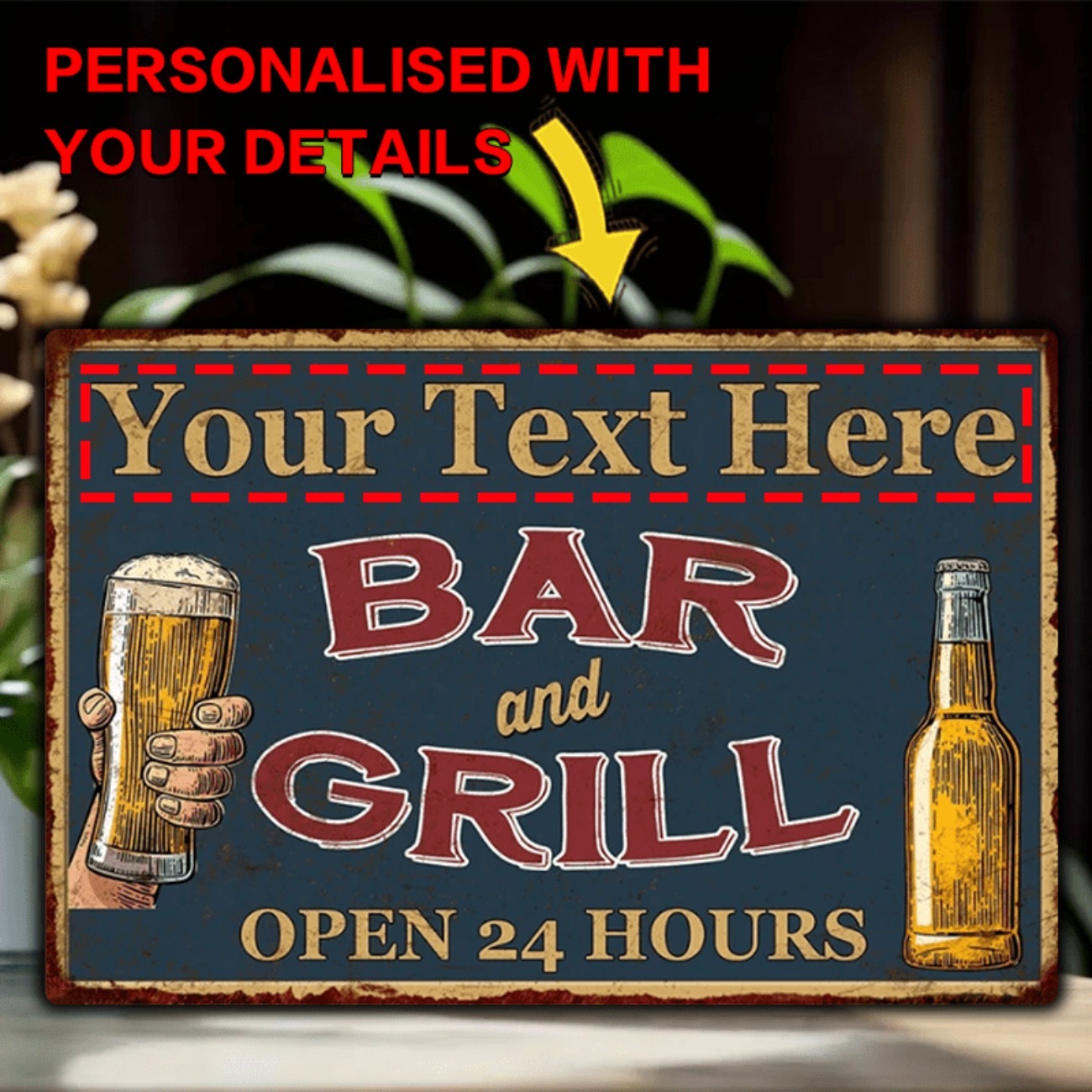 Customizable Bar & Grill Alumi - Home Bar Signs のレビューと価格