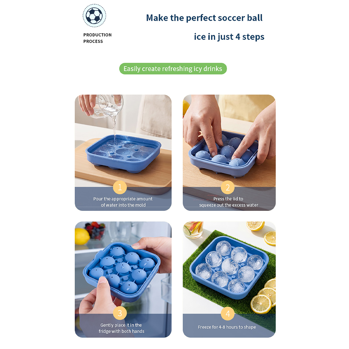 1Pcs Football-Themed Silicone  - Ice Mold Sphere のレビューと価格