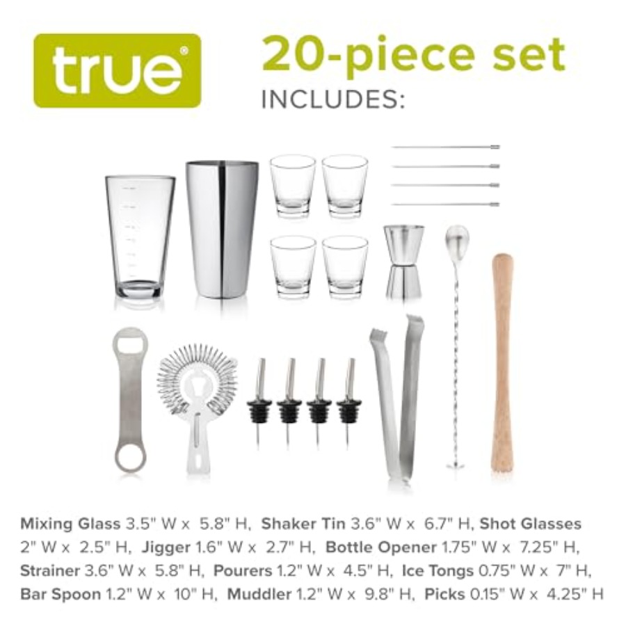 20-Piece Cocktail Shaker Bar S - Boston Shaker Set のレビューと価格