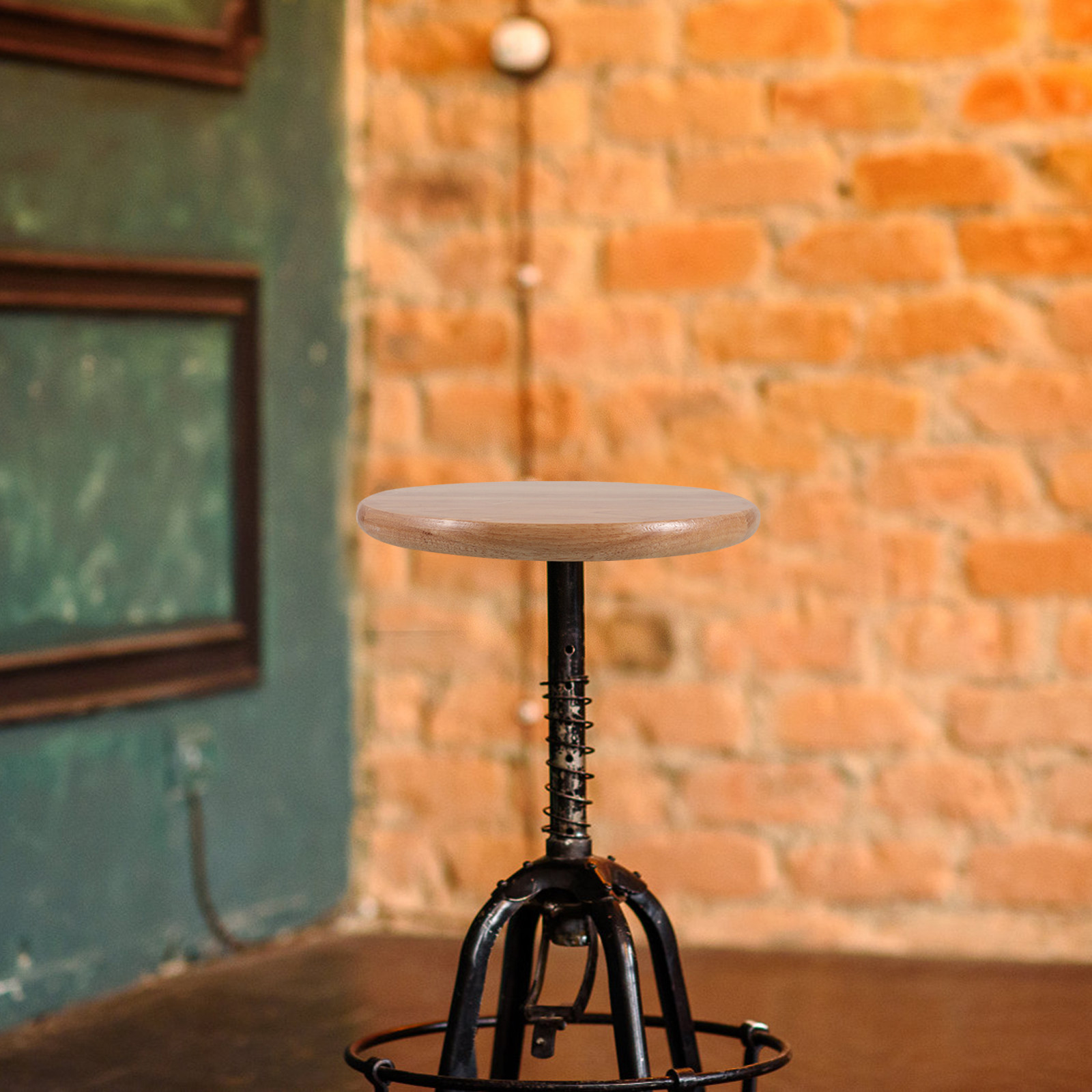 Round Wooden Bar Stool Seat Re - Home Bar Seating のレビューと価格